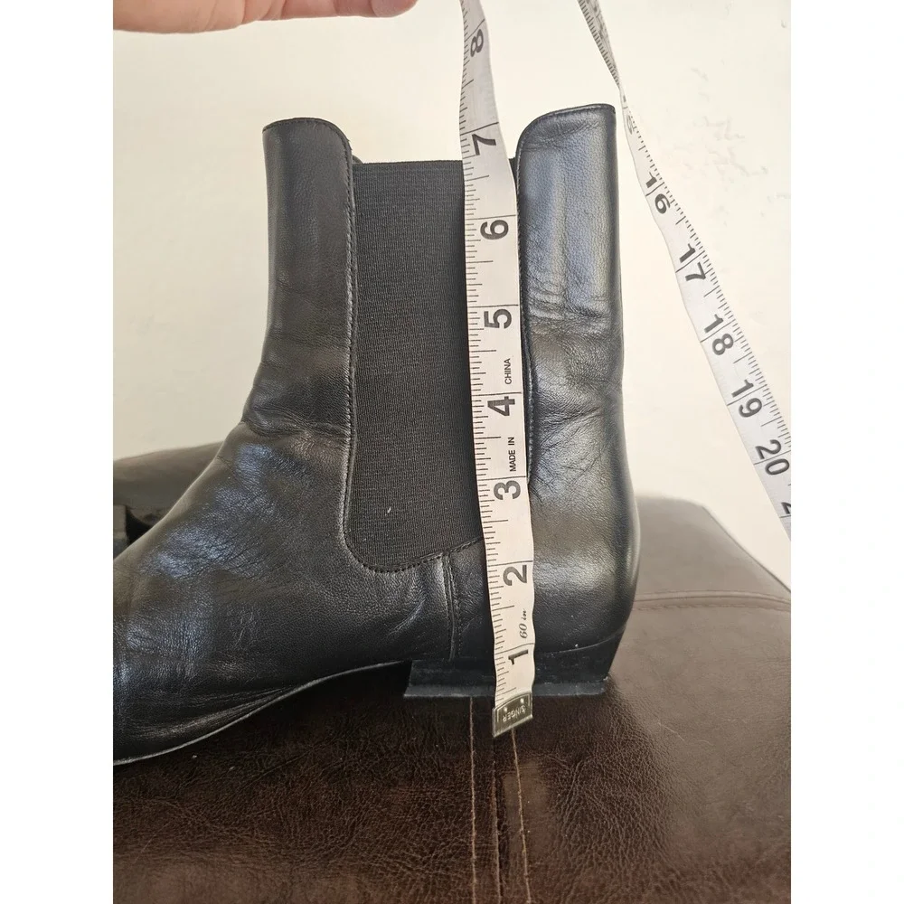 Staud WALLY CHELSEA BLACK‎ Minimalist Old Money Quiet Luxury Boots sz 7.5 (38)